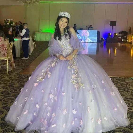 Stunning Tulle Appliques Ball Gown,Princess Dress,Sweet 16 Dress Y6758 by simplepromdress