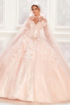 Emerald Green Hand Beaded Flower Ball Gown Quinceanera Dress Off Shoulder Sweetheart Gown Y293 by simplepromdress
