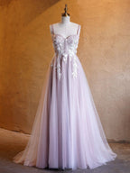 Felicity |Lavender A-line Sweetheart Neckline Tulle Sweep Train Prom Dress by Anne of Brittany