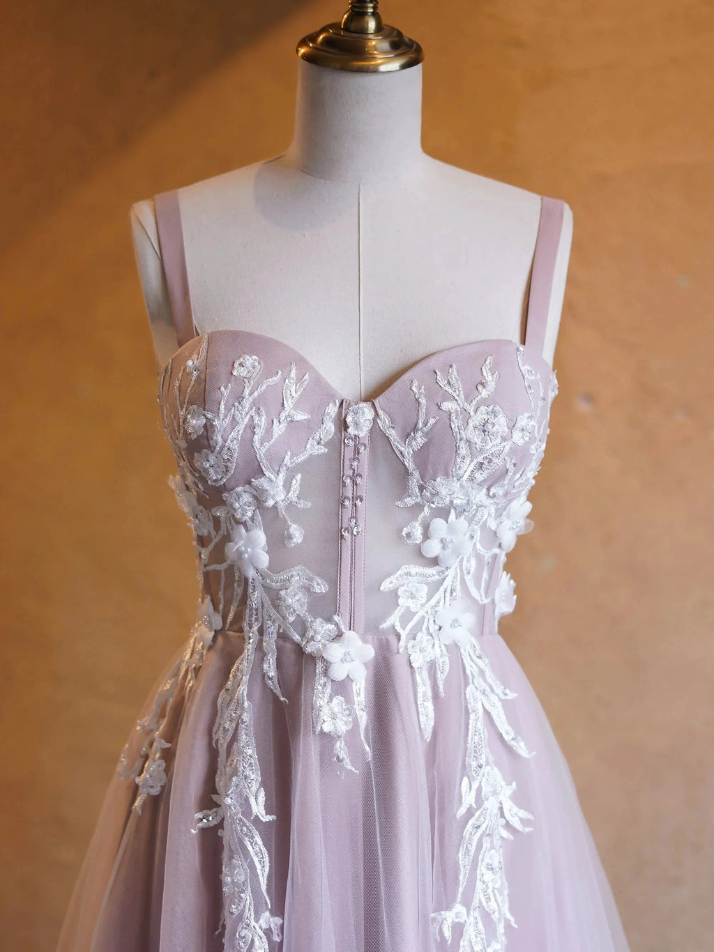 Felicity |Lavender A-line Sweetheart Neckline Tulle Sweep Train Prom Dress by Anne of Brittany