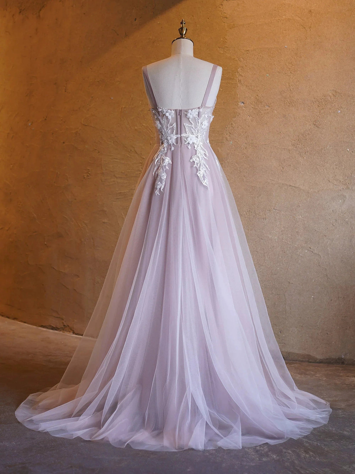 Felicity |Lavender A-line Sweetheart Neckline Tulle Sweep Train Prom Dress by Anne of Brittany