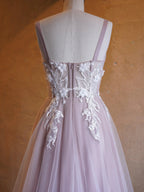 Felicity |Lavender A-line Sweetheart Neckline Tulle Sweep Train Prom Dress by Anne of Brittany