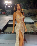 Long Prom Dresses Spaghetti Straps Sequin Mermaid Evening Gowns Y191 by simplepromdress