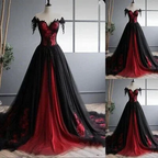 Unique Off The Shoulder Green A-line Sweetheart Tulle Long Party Dress Evening Dress Y7795 by simplepromdress