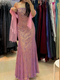 Luxurious Spaghetti Straps Tulle Mermaid Prom Evening Dress Y8137 by simplepromdress