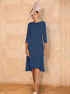Sheath/Column Long Sleeves Mother of the Bride Dresses with Beading by Dreamylily