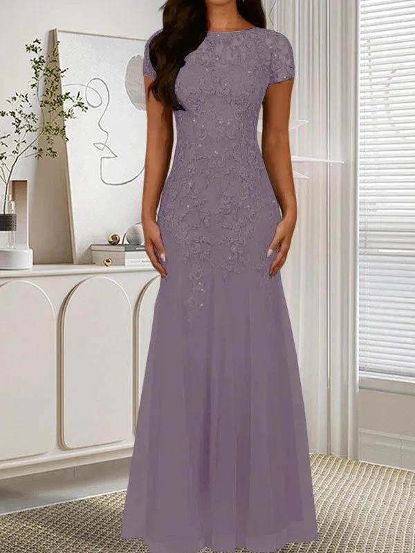 Dark Navy Mermaid Scoop Sequins Tulle Dress by Dreamylily