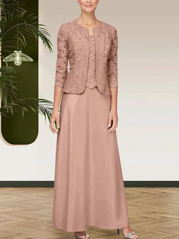 Glitter Lace & Satin Skirt Jacket Dress with Open Jacket by Dreamylily