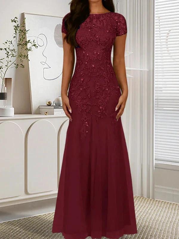 Dark Navy Mermaid Scoop Sequins Tulle Dress by Dreamylily