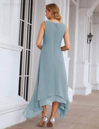 Sunnderly Chiffon Plus Size Mother of Bride Dresses with Jacket Formal Dresses for Wedding SY28073 by numbersea