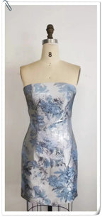 Floral Print Tight Homecoming Dress Cocktail Dress Y3081 by simplepromdress