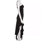 Chic Black Strapless Party Dress,Black Evening Dress Y1929 by simplepromdress