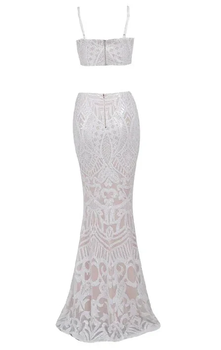 White Two Pieces Mermaid Wedding Dress Sexy Beach Wedding Dress Y1386 by simplepromdress