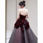 Red long prom dress ball gown evening dress classy gown Y7343 by simplepromdress