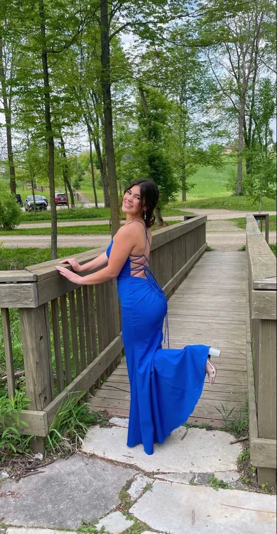 Royal Blue Mermaid Long Prom Dress Elegant Evening Dress Y7228 by simplepromdress