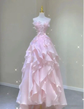 Dreamy Pink Ruffles Princess Dress,Pink Ball Gown Y1971 by simplepromdress