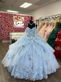 Baby Blue Tulle Appliques Quinceanera Dress,Baby Blue Ball Gown,Sweet 16 Dress ,Y2426 by simplepromdress