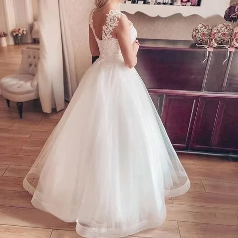 Elegant A Line Boho Custom Made Wedding Dress  Beach Bridal Gowns Plus Size Lace Vestidos De Noiva Simple Свадебное платье