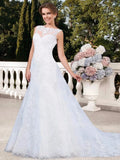 Elegant Appliques Vestido De Noiva Sexy Backless Vestidos De Novia Detachable Train Wedding Dresses Lace Robe De Mariée by payinti