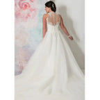 Elegant O-neck Plus Size Wedding Dresses Custom Made See Through Organza Appliqued A-line Bridal Gown Robe de Mariee by payinti