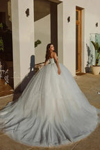 Elegant Saudi Arabia Shiny Wedding Dress Ball Gowns Glitter Tulle Sweetheart Bride Dresses Robe De Mariee Wedding Gowns 2023 by payinti