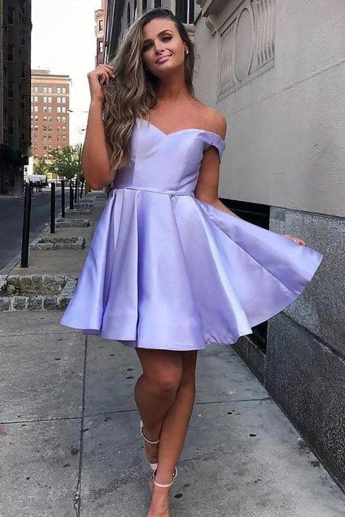 Elegant Short A-line Sweetheart Sleeveless Ruffles Satin Homecoming Dresses by misshow.com