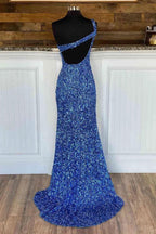 One Strap Prom Dress with Slit SYP115 by vivymakudress