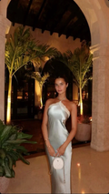 Sexy Halter Satin Lace Party Evening Dress Y8169 by simplepromdress