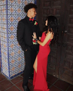 Charming Red Sheath Prom Dress With Split Red Evening Gown Y6543 by simplepromdress