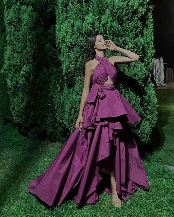 Purple A-line Evening Dress Purple Gala Dress Y5876 by simplepromdress