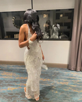 Luxurious Mermaid Sleeveless Evening Dress Glam Dress Y5903 by simplepromdress