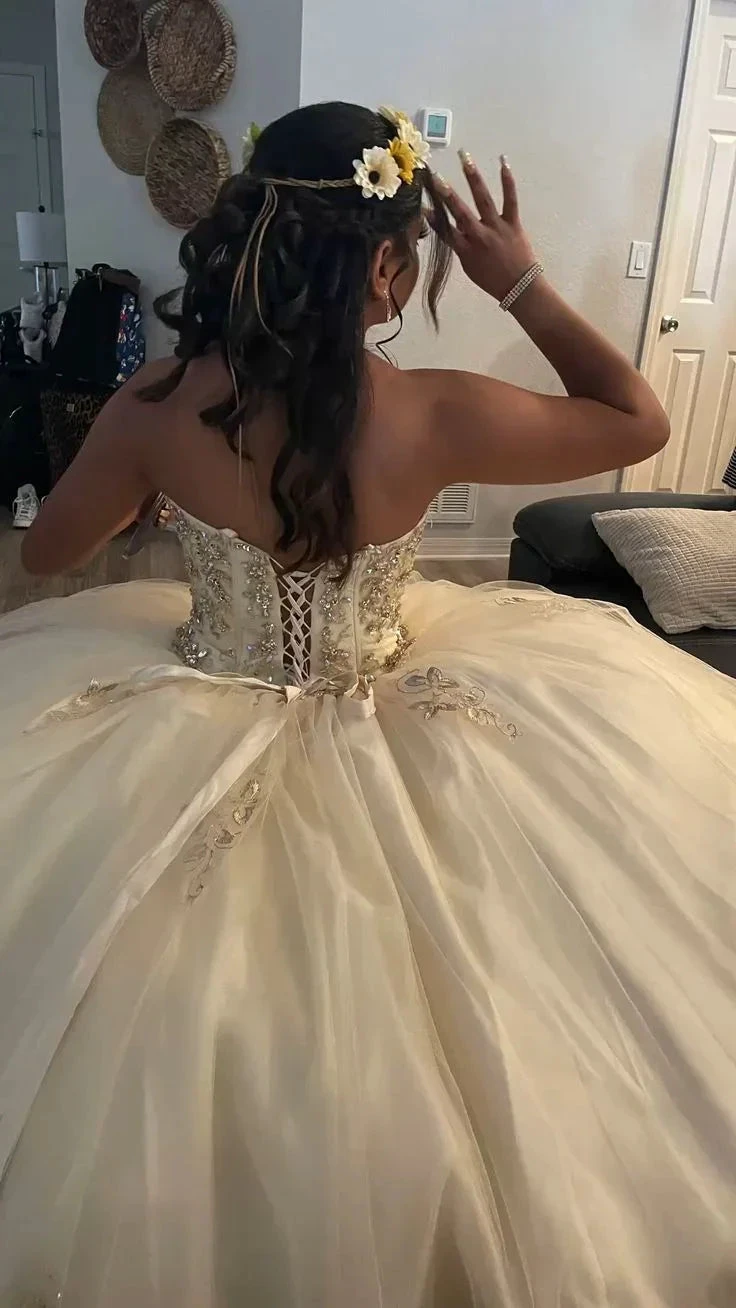 Stunning Sweetheart Neckline Tulle Ball Gown,Sweet 16 Dress Y5397 by simplepromdress