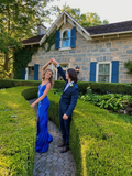 Elegant Royal Blue Sheath Prom Dress,Classy Royal Blue Evening Dress Y4085 by simplepromdress