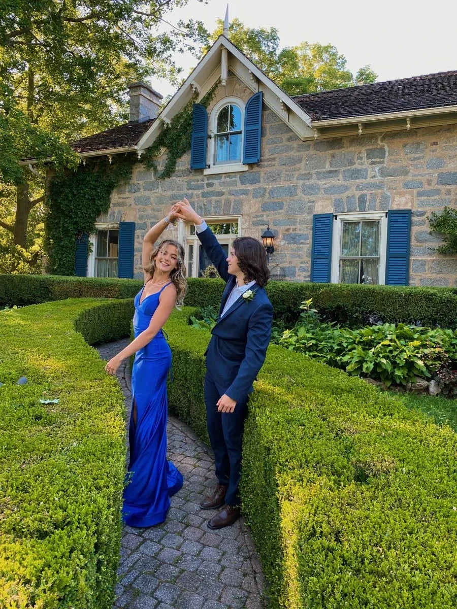 Elegant Royal Blue Sheath Prom Dress,Classy Royal Blue Evening Dress Y4085 by simplepromdress