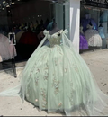 Sage Green Tulle Quinceanera Dress,Ball Gown,Sweet 16 Dress Y5387 by simplepromdress