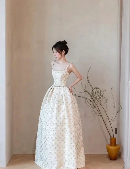 Unique Spaghetti Straps Satin Print Evening Dress Formal Prom Dress Wedding Guest Dress Y8541 by simplepromdress