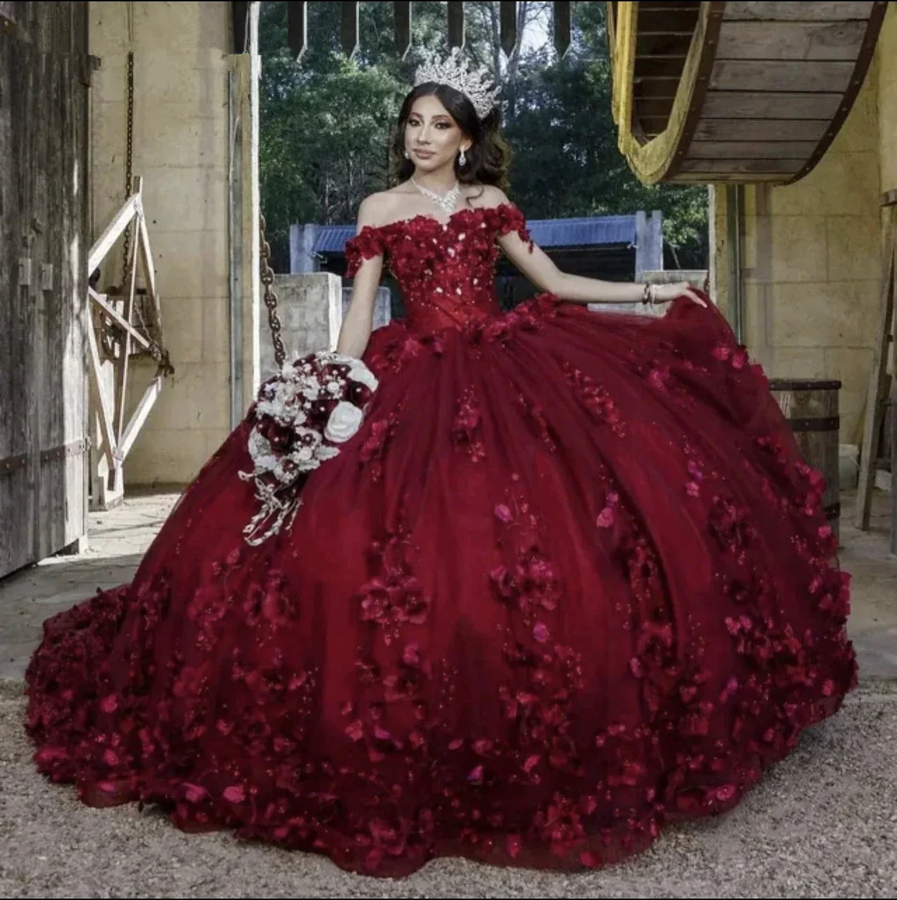 Handmade Lace Ball Gown for Women Sweet 16 Dress Y4801 by simplepromdress