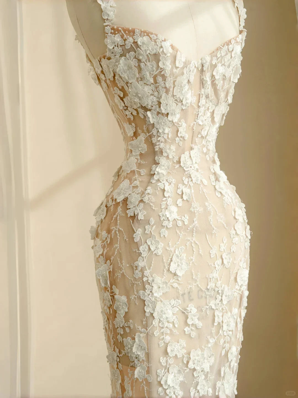 Classy Tulle Lace Appliques Mermaid Prom Evening Dress,Long Wedding Dress Y8681 by simplepromdress