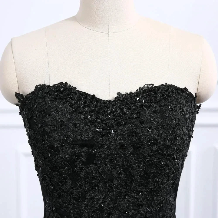 Sweetheart Neckline Black Mermaid Wedding Dress Y1776 by simplepromdress