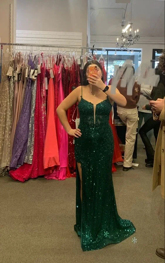 Fashion Emerald Green Sparkly Prom Dress Emerald Green Evening Dress Y6314 by simplepromdress