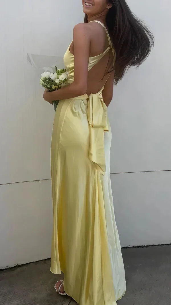 Sexy Backless Mermaid Party Prom Dress Formal Satin Evening Gown Y8119 by simplepromdress