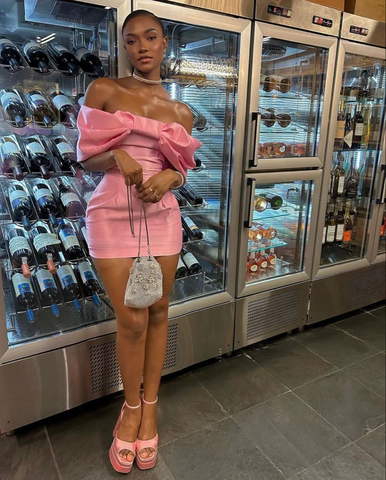 Off The Shoulder Pink Homecoming Dress Short Homecoming Dress Y1974