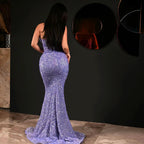 Fabulous Mermaid Sweetheart Sleeveless Rhinestone Sequined Prom Dress by misshow.com
