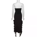 Chic Black Strapless Party Dress,Black Evening Dress Y1929 by simplepromdress