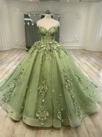 Sweet 16 Quinceanera Dresses for Girls Ball Gown Tulle Lace Appliques Dress for Women Y1922 by simplepromdress