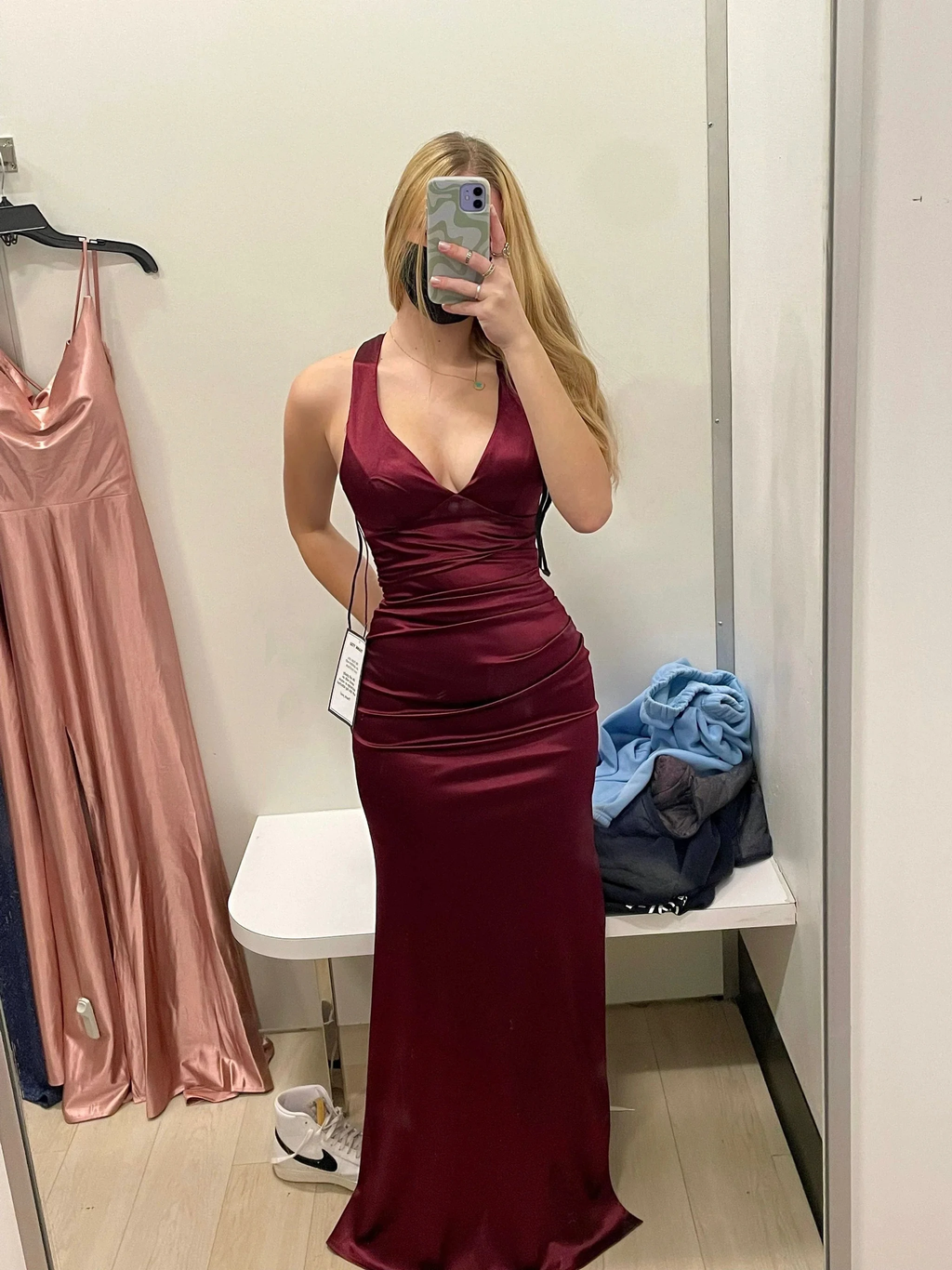Strappy-Back Satin Evening Gown Charming Formal Gown Y2927 by simplepromdress