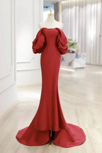 Charming Mermaid Satin Prom Dress Vintage Evening Dress Y4371 by simplepromdress