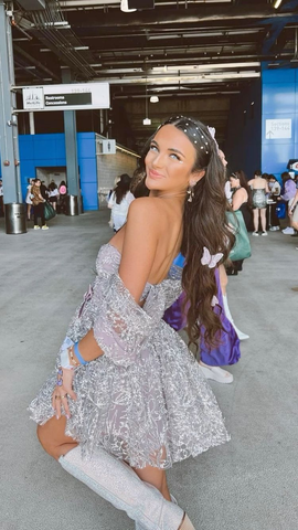 Chic Silver Homecoming Dress Show Party Dress Y3042
