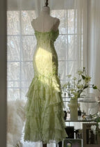 Gorgeous Green Mermaid Sweetheart Chiffon Beaded Layered Prom Dress Long Evening Dress Y8558 by simplepromdress