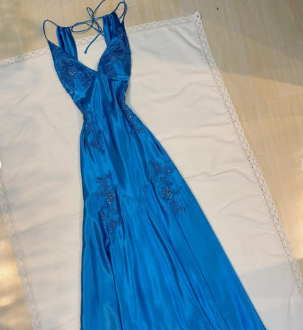 Vestido de noche largo rosa intenso con cuentas, encantador, vestido de fiesta Y7526